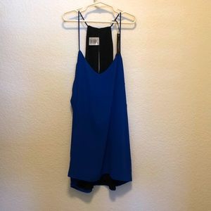 Reversible blue/black top. Size M